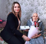 Сегодня исполнилось 94 года труженице тыла Харченко Анне Павловне, жительнице г.п. Зеленоборск!!!